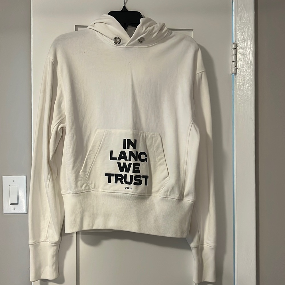 Helmut Lang white hoodie